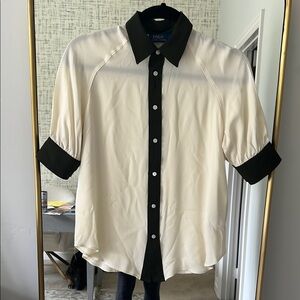 Polo by Ralph Lauren Olive and Cream Shirt